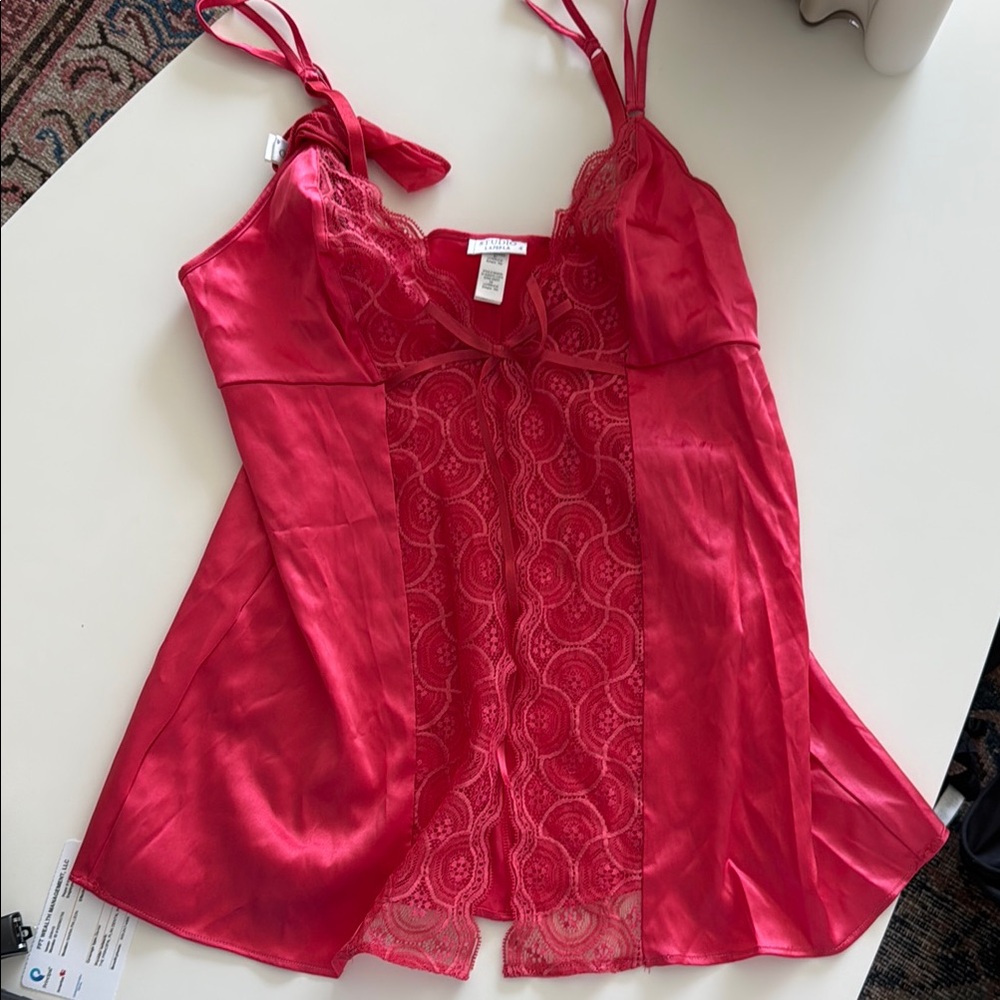 La Perla Studio Red Lace Satin Camisole